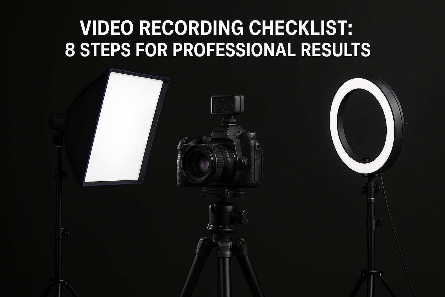 Video Recording Checklist: 8 Steps for Professional Results