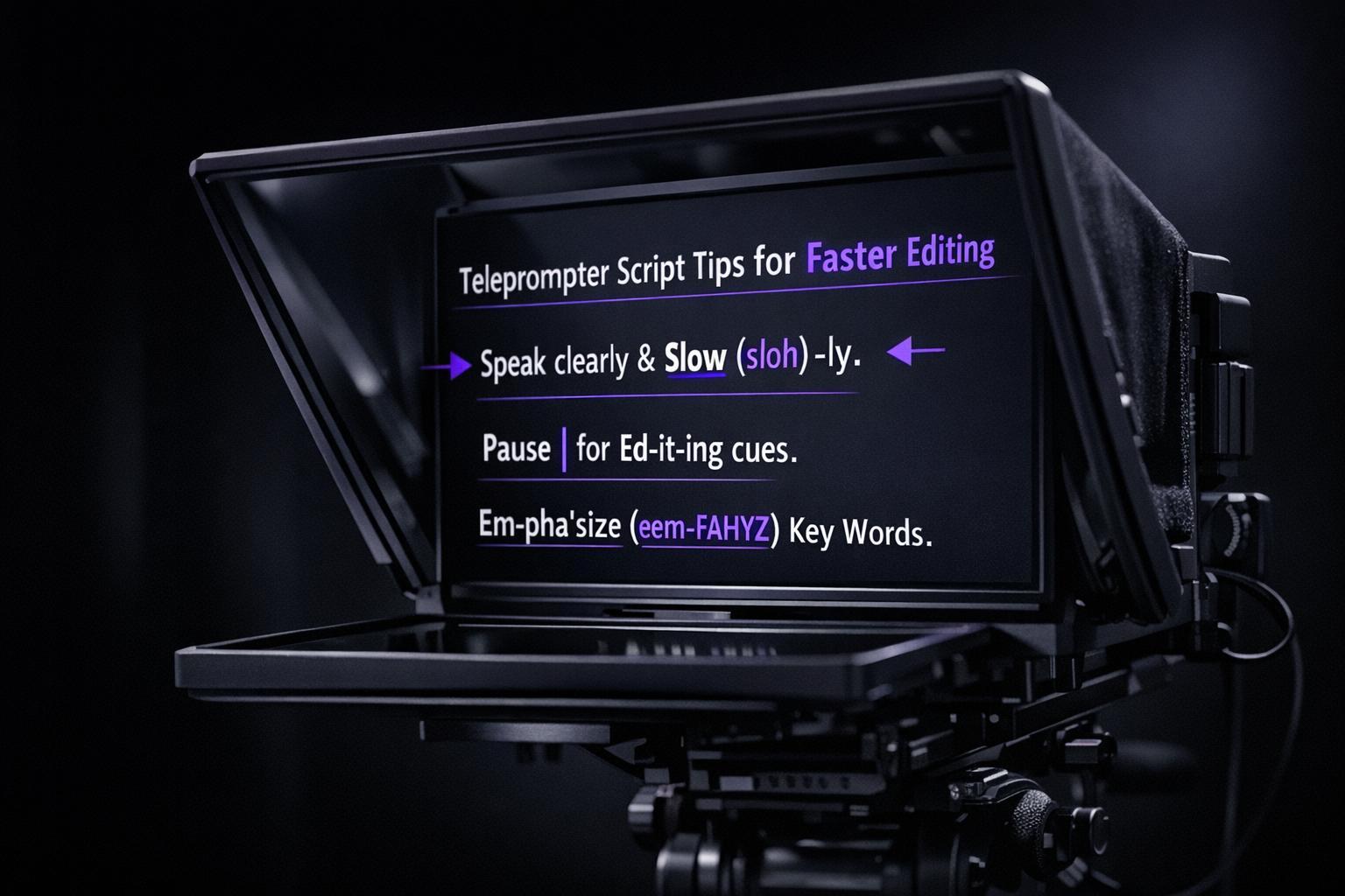 Teleprompter Script Tips for Faster Editing